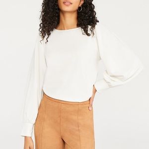 Ann Taylor Cinched Shoulder Top